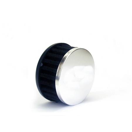 Filtro aria one italia modello r-box in spugna nera rigata con coperchio cromato e inbocco dritto con diametro variabile da 28mm a 35mm trami, ricambio 77115080