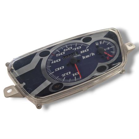 Strumentazione contachilometri One tipo originale completa di vetro intercambiabile con versione originale Magneti Marelli o Pricol montate su Mbk Booster e Yamaha Bw's 50 prodotti dal 2004 in poi, ricambio 77164022