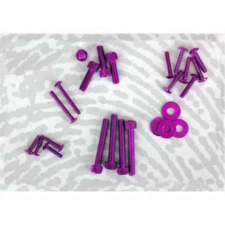 Kit viti in alluminio per decorazione scooter Gilera Typhoon e Piaggio NRG-ntt di colore viola (One Italia), ricambio 77171181
