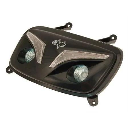 Maschera nera con faro alogeno +led BW'S  2004 (One Italia), ricambio 77201308AL