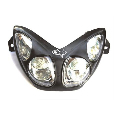 Fanale anteriore a 4 fari alogeni di colore nero pastello per Nitro-Aerox, ricambio 77201351A