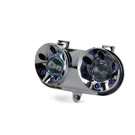Fanale anteriore Booster NG cromato (One Italia), ricambio 77201360