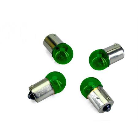 Lampadina One Italia 12 Volt 10 Watt BA15S G18, colore verde, ricambio 77220002