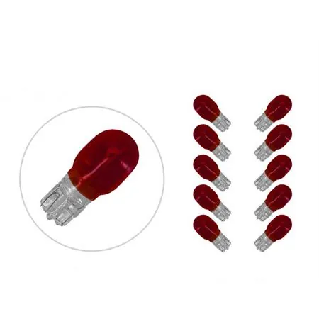 Lampadina One Italia 12 Volt 10 Watt T13, colore rosso, ricambio 77220131