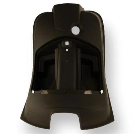Scudo paragambe grezzo in plastica nera tipo originale per Piaggio Vespa LX 50 2 e 4 tempi prodotte dal 2005 fino al 2013, ricambio 77390160