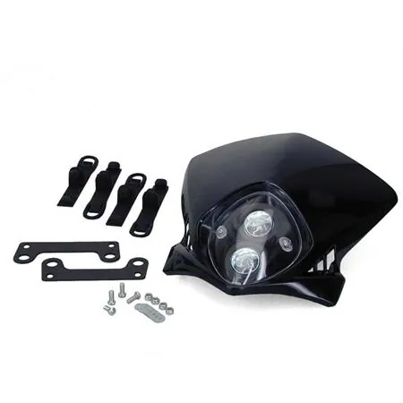 Fanale anteriore a 2 fari alogeni per enduro Duke, colore nero, ricambio 77448129