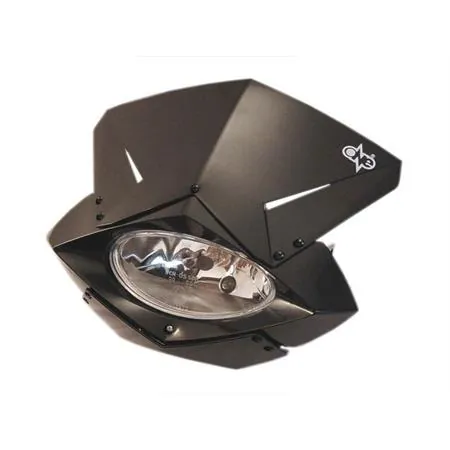Fanale anteriore con 1 faro per Enduro Max omologato, colore nero, ricambio 77448145
