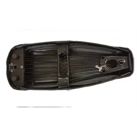 Sella lunga Piaggio Vespa PX arcobaleno di colore nero completa di serratura (Delta), ricambio 008