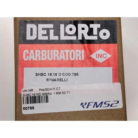 00785 Carburatore dell'orto shbc 19.19 d taratura 785 per ciclomotori con motori Minarelli - fbm e applicazioni varie su collettore maschio in alluminio