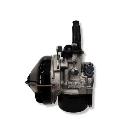 Carburatore Dell'orto SHA 16-16 con taratura 2151 versione standard senza miscelatore completo di filtro aria in rete e coperchio in plastica nera per applicazioni varie ciclomotori, ricambio 02151