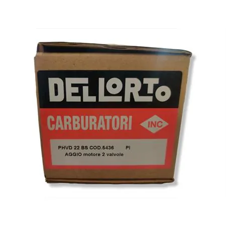 Carburatore Dell'orto serie PHBG19 AD con taratura standard, attacco femmina e viti regolazione sul lato destro per applicazioni varie su ciclomotori con collettore in alluminio, ricambio 02513