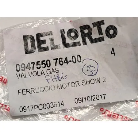 094755064 Valvola gas con smusso da 50 per carburatori dell'orto serie PHBG con taglio verticale a destra guardando lo smusso