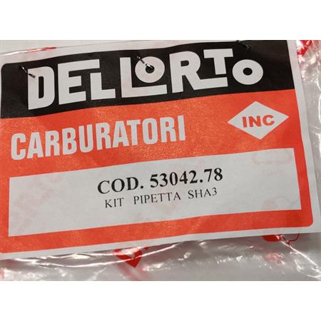 Kit pipetta dritta piana con filtro guarnizioni e vite fissaggio originali dell'orto per carburatore SHA 12-10, 12-12 e 13-13 per ciclomotori Piaggio Ciao, ricambio 530420078