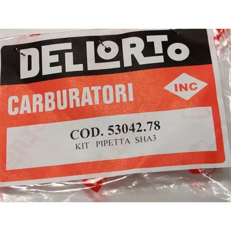 530420078 Kit pipetta dritta piana con filtro guarnizioni e vite fissaggio originali dell'orto per carburatore SHA 12-10, 12-12 e 13-13 per ciclomotori Piaggio Ciao