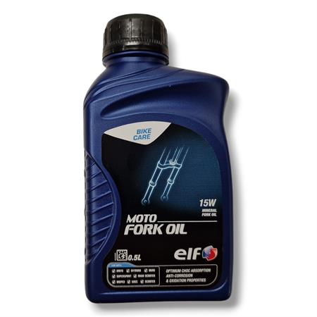 Olio Elf moto f fork oil 15w confezione 500ml, ricambio 111614