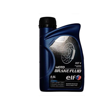 Olio freni idraulici Elf brake fluid dot 4 da 500ml, ricambio 194978