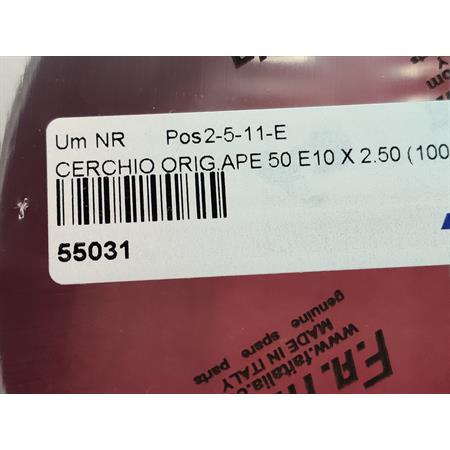 Cerchio orig.ape 50 e10 x 2.50 (100/80), ricambio 55031