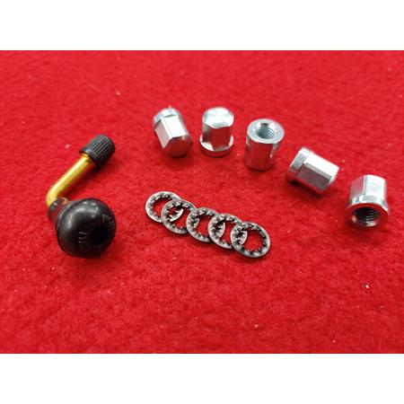 Kit dadi cerchio tubeless + valvola, ricambio 5612