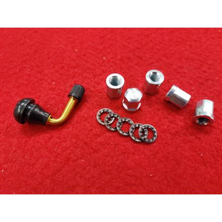 Kit dadi cerchio tubeless + valvola, ricambio 5612