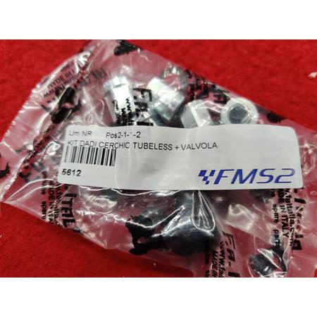 Kit dadi cerchio tubeless + valvola, ricambio 5612