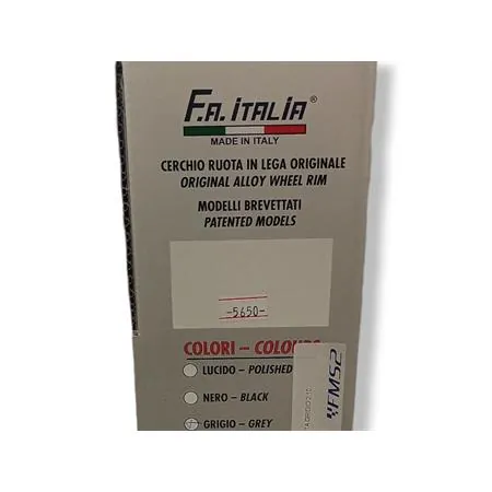 Cerchio tubeless margherita grigio 2.10, ricambio 5650