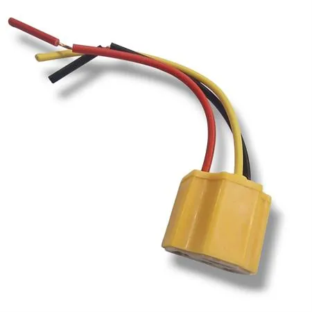 Attacco portalampada h4 e hs1 completo di 3 fili per utilizzo su maschere v-face e altri modelli, ricambio 00030667