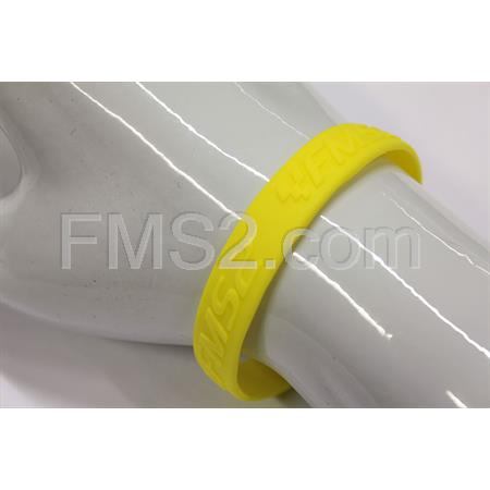Braccialetto in silicone di colore giallo con logo FMS2 in rilievo, ricambio BRACCIALEGIALLO