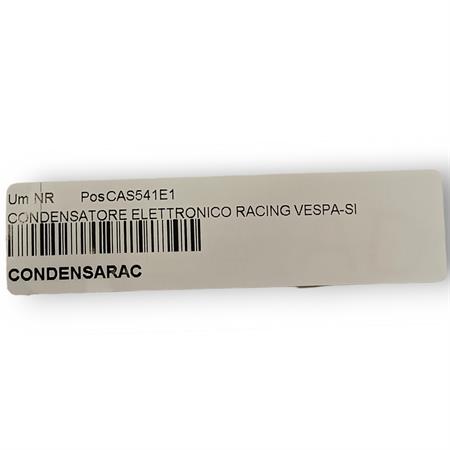 Condensatore elettronico FMS2 racing per applicazione su motori Piaggio Vespa, Ciao, Si, Boxer, Ape 50 e tutti i veicoli con puntine, ricambio CONDENSARAC