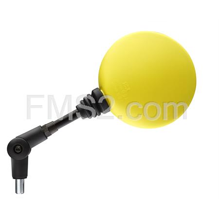 Specchietto retrovisore pieghevole con calotta giallo fluorescente, completo di kit attacchi e montaggio a destra e sinistra e applicabilità varie, ricambio 0257G