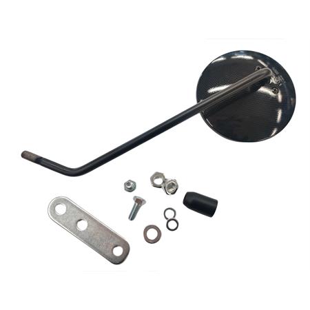 Retr. dx vespa -calotta carbon/asta nera, ricambio 1026CA