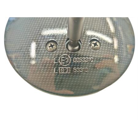 Retr. dx vespa -calotta carbon/asta nera, ricambio 1026CA