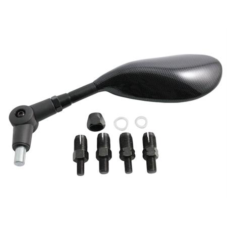Specchietto retrovisore sinistro carbon completo di attacchi (FAR), ricambio 5779