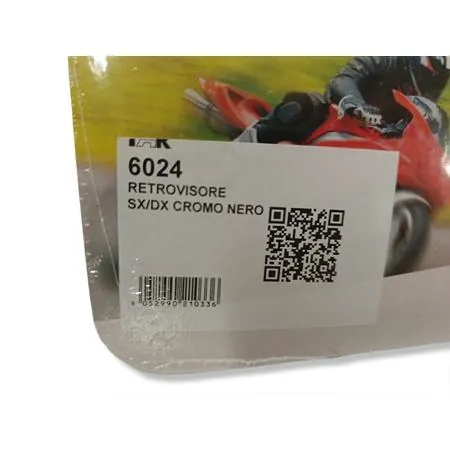 Retrovisore sx/dx cromo nero, ricambio 6024