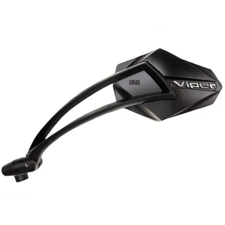 Specchietto retrovisore sinitro modello viper 4 nero con montaggio standard tramite vite m10x1,25 sinistro e destro, ricambio 7207