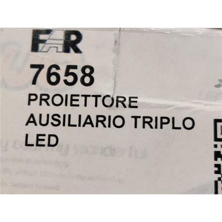 Proiettore ausiliario triplo led, ricambio 7658