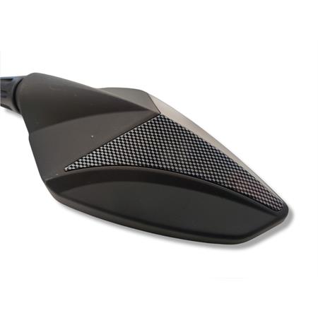 Retr. sx nero/ins. carbon, a manubrio -z, ricambio 7771