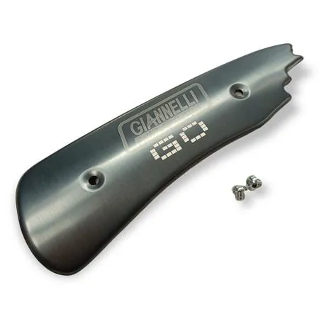 Protezione in Alluminio per Marmitta Giannelli GO - Anodizzata con Marchio Serigrafato - Ricambio 11005