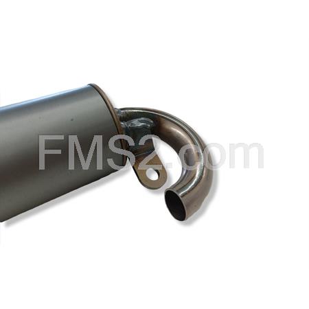 Silenziatore Giannelli in alluminio per marmitta Extra versione 2 colore titanio, ricambio 14085