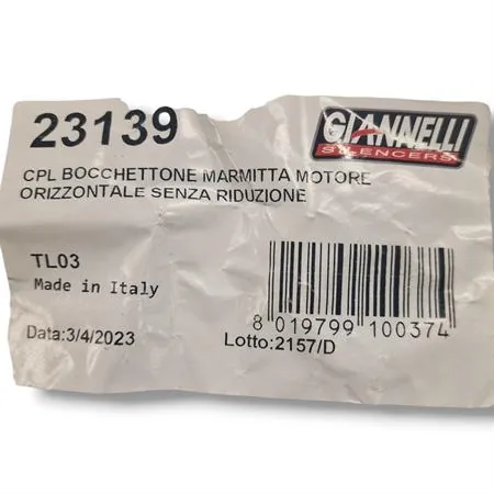 Collettore Marmitta Giannelli per Marmitte Giannelli Modello Shot e Marmitte Top Nardò per Scooter con Motore Minarelli Orizzontale Raffreddati ad Aria e Liquido, Ricambio 23139