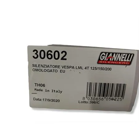 30602 Silenziatore gianneli per vespa lml 4t 125/150/200 omologato