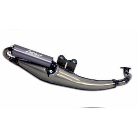 Marmitta Giannelli modello extra v2 per scooter Aprilia Rally aria e liquido, Sr 50 aria e liquido prodotti dal 1994 fino al 2001 con motore Minarelli orizzontale aria e liquido, ricambio 31639P2