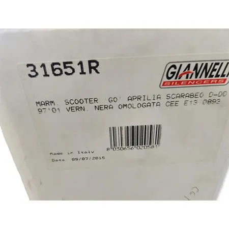 31651R Marmitta  scooter go   Aprilia Scarabeo d-dd (Giannelli)