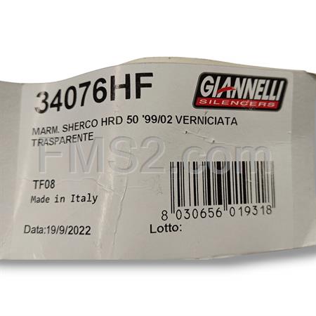Marmitta espansione Giannelli per enduro Sherco HRD 50 cc  prodotti dal 1999 fino al 2002, codice 34076HF