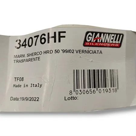 Marmitta espansione Giannelli per enduro Sherco HRD 50 cc  prodotti dal 1999 fino al 2002, codice 34076HF