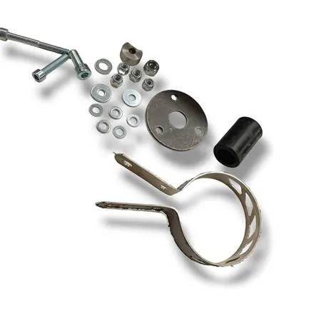 Silenziatore Giannelli in alluminio con forma tonda da abbinare alla pancia espansione codice 34076HF per ciclomotore enduro Sherco HRD 50 cc prodotti dal 1999 fino al 2002, codice 34077HF