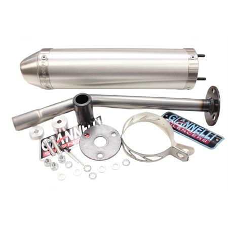 Silenziatore Giannelli in alluminio per ciclomotore HM CRE 50 Baja e Derapage 50 prodotti dal 2012 al 2013 e type 50 R, ricambio 34693HF