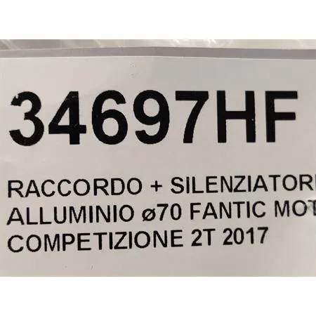Silenziatore alluminio enduro/cross 2T 2 Tempi Fantic Motor 50ER - 50MR Competizione, codice 34697HF