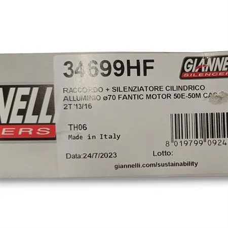 Silenziatore alluminio enduro/cross 2T 2 Tempi Fantic Motor 50M - 50Casa 2T, codice 34699HF