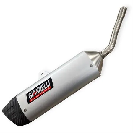 Silenziatore Giannelli Sonic 34710HS per BETA ENDURO/MOTARD RR 50cc prodotti dal 2021 fino al 2022 (type C5) con Ø innesto 22mm omologato in alluminio anodizzato argento