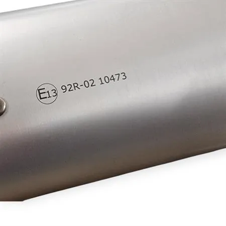 34710HS Silenziatore Giannelli Sonic 34710HS per BETA ENDURO/MOTARD RR 50cc prodotti dal 2021 fino al 2022 (type C5) con Ø innesto 22mm omologato in alluminio anodizzato argento